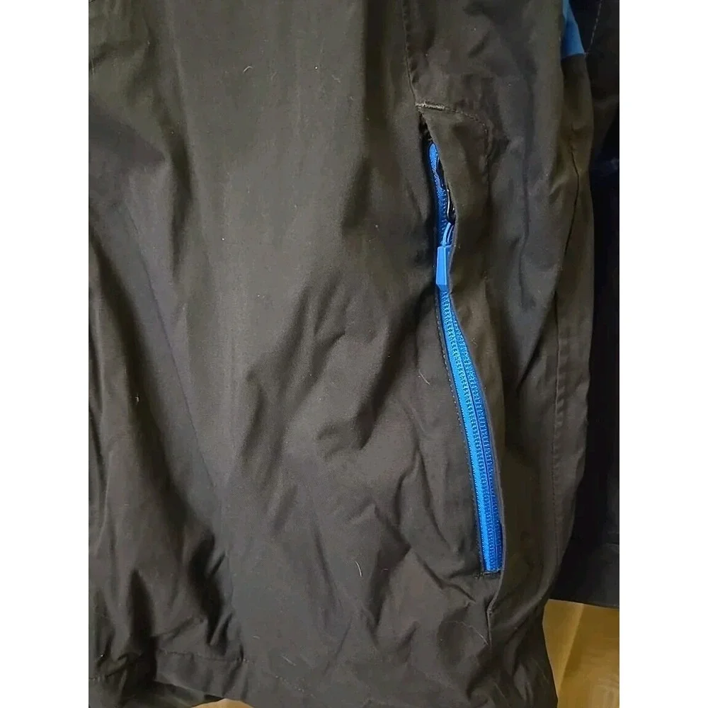THE NORTH FACE Blue Black Hooded Jacket RN 61661 CA 30516 Zip Men Size Medium‎